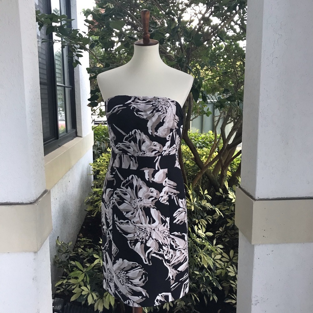 Banana Republic Floral Print Strapless Dress